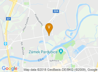 map of Univerzita Pardubice