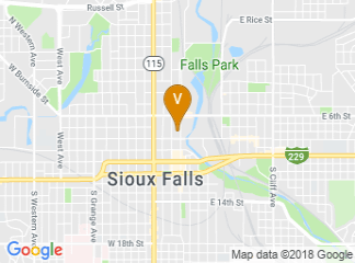 map of Holiday Inn Sioux Falls-City Centre