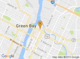 map of Hyatt on Main Green Bay