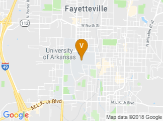 map of University of Arkansas