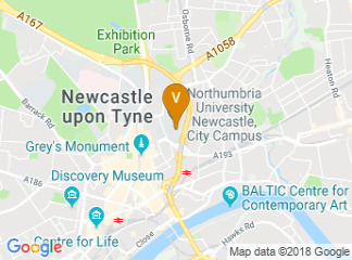 map of Northumbria University Newcastle Business School
