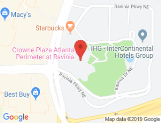 map of Crowne Plaza Atlanta Perimeter at Ravinia