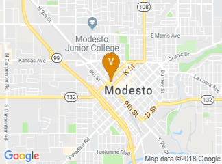 map of DoubleTree by Hilton Modesto