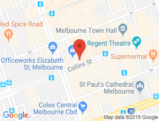 map of Novotel Melbourne on Collins