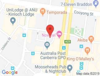 map of Cliftons Canberra