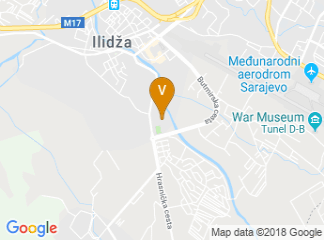 map of International University of Sarajevo