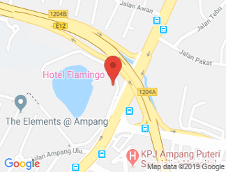 map of Flamingo Hotel by the lake