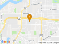 map of UW-Oshkosh at Fox Cities