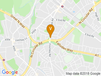 map of Holiday Inn Express London - Golders Green (A406), an IHG Hotel