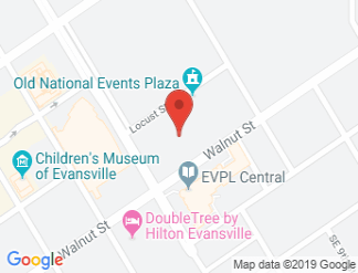 map of Old National Events Plaza