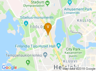 map of Crowne Plaza Helsinki