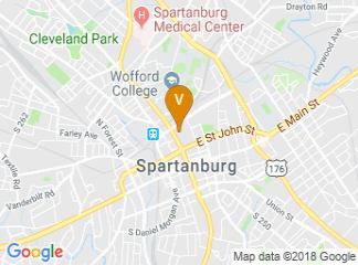 map of Spartanburg Marriott