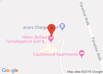map of Hilton Belfast Templepatrick Golf & Country Club