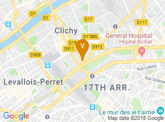 map of Holiday Inn Paris - Porte de Clichy