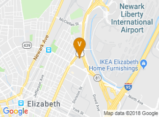map of Crowne Plaza Newark Airport