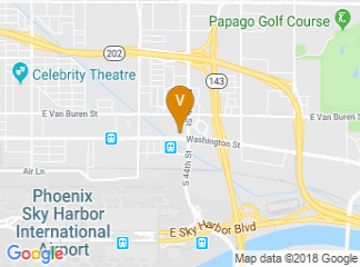 map of Crowne Plaza Phoenix Airport