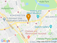 map of Radisson Blu Hotel, London South Kensington (formerly Vanderbilt)