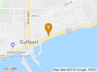 map of Courtyard by Marriott Gulfport Beachfront