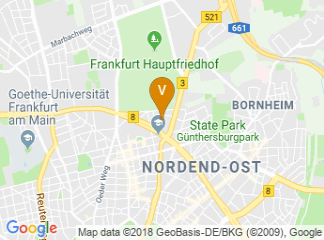 map of Frankfurt University of Applied Sciences