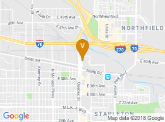 map of DoubleTree by Hilton Hotel Denver-Stapleton North