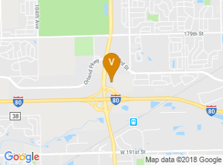 map of Hilton Garden Inn Chicago/Tinley Park