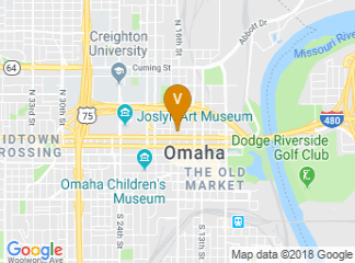 map of DoubleTree by Hilton Omaha Downtown