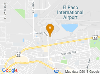 map of Radisson Hotel El Paso Airport