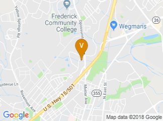 map of Hampton Inn & Suites Frederick-Fort Detrick