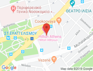 map of Hilton Athens