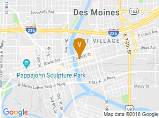 map of Embassy Suites by Hilton Des Moines Downtown