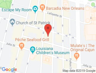 map of Renaissance New Orleans Arts Warehouse District Hotel