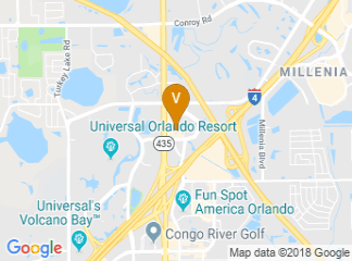 map of DoubleTree by Hilton Hotel at the Entrance to Universal Orlando