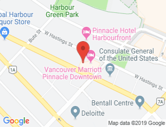 map of Vancouver Marriott Pinnacle Downtown Hotel