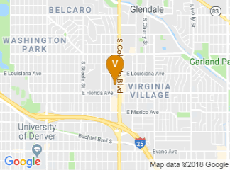 map of Courtyard by Marriott Denver Cherry Creek