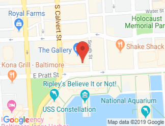 map of Renaissance Baltimore Harborplace Hotel