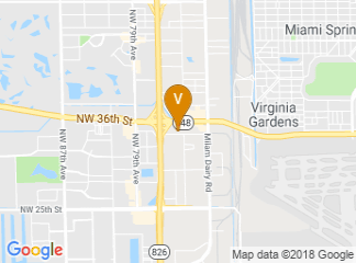 map of Hilton Garden Inn Miami Airport West