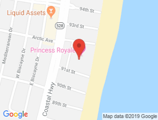 map of Princess Royale Ocean City Hotel