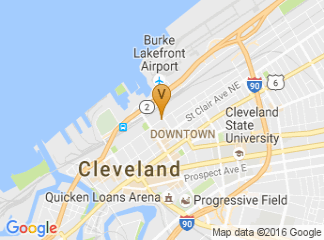 map of Doubletree Cleveland Downtown/lakeside