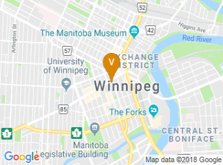 map of Radisson Hotel Winnipeg Downtown