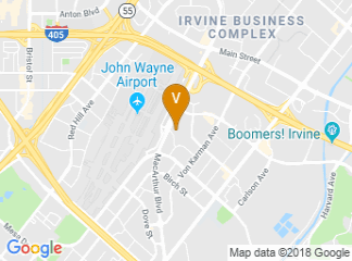 map of Hilton Irvine/Orange County Airport