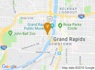 map of Grand Valley State University: Pew Campus