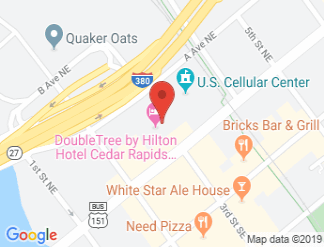 map of DoubleTree by Hilton Hotel Cedar Rapids Convention Complex