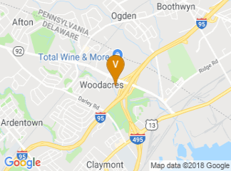 map of Crowne Plaza Wilmington North