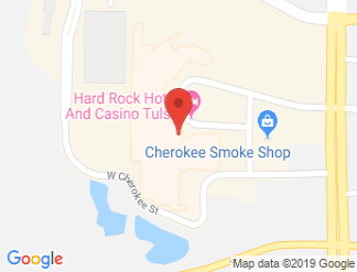 map of Hard Rock Hotel And Casino Tulsa