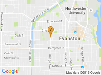 map of Downtown Evanston