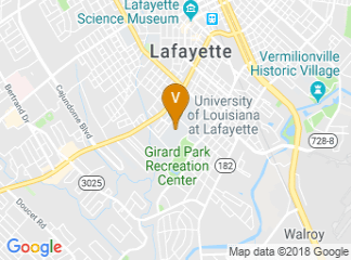 map of University of Louisiana - Lafayette
