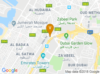 map of Sheraton Grand Hotel, Dubai
