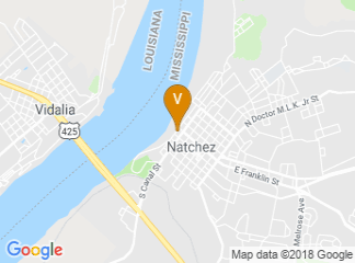 map of Natchez Grand Hotel