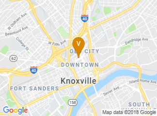 map of Crowne Plaza Knoxville