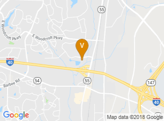 map of DoubleTree Suites by Hilton Hotel Raleigh-Durham
